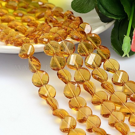 Faceted Flat Round Imitation Austrian Crystal Bead Strands G-M193-8mm-07A-1