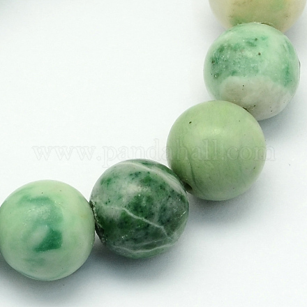 Qinghai natural de abalorios de jade hebras X-G-S141-04-8mm-1