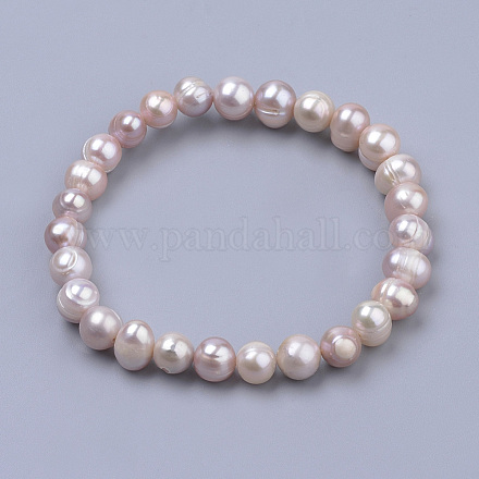 Pulseras elásticas de concha de perla X-PEAR-S012-58C-1