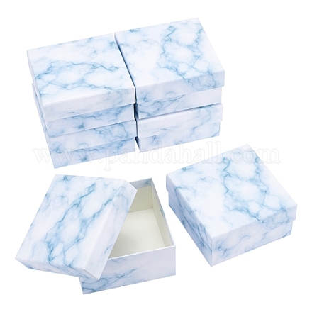 Scatole di gioielli in cartone di carta modello di struttura in marmo CON-BC0001-18C-1