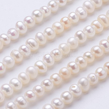 Fili di perle di perle d'acqua dolce coltivate naturali PEAR-F004-09-1