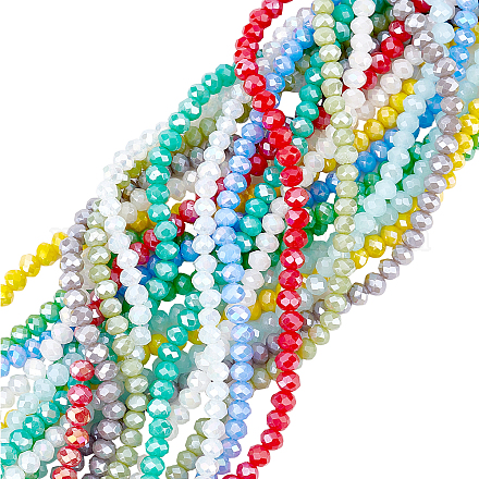 Electroplate Glass Beads Strands EGLA-PH0003-13-1