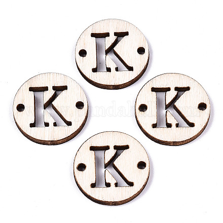 Conectores de eslabones de madera de álamo natural sin terminar WOOD-S045-140A-01K-1