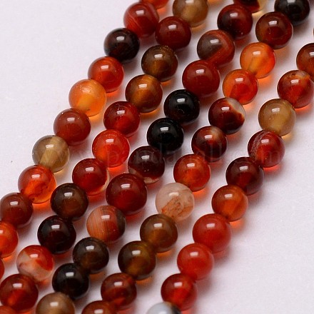 Chapelets de perles en cornaline naturelle G-K146-75-3mm-1