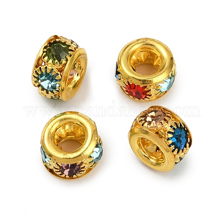 Латунные бусины со стразами &nbsp;KK-U071-02A-02G-1