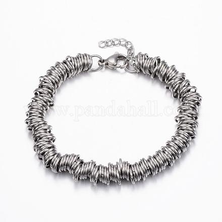 Bracelets avec chaînes en 304 acier inoxydable BJEW-E305-02P-1