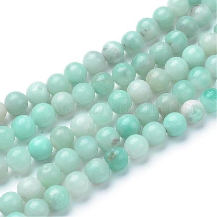 Natural Amazonite Beads Strands G-T055-8mm-17-1
