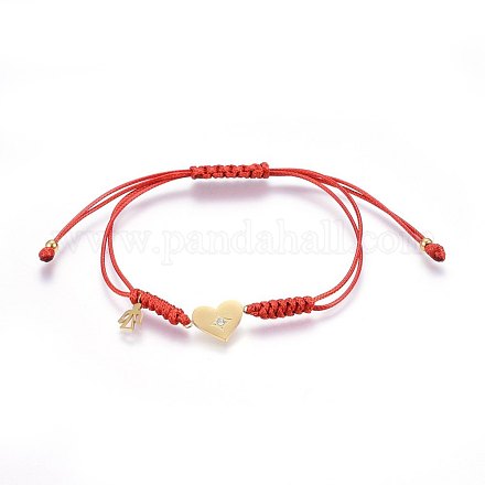 Adjustable Hand Knitting Wax Braided Beaded Bracelets BJEW-P228-14G-01-1