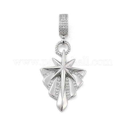 Латунные микропаве прозрачные кубические цирконии звезды европейские подвески шармы KK-Z090-02P-1