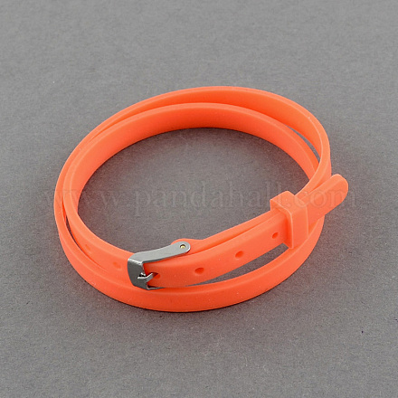 Hot Selling! Adjustable Rubber Silicon Bracelets BJEW-R242-11-1