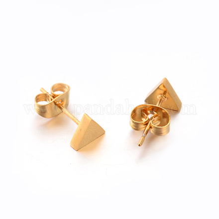 304 Stainless Steel Ear Studs EJEW-P045-04G-1
