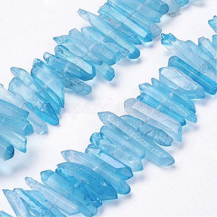 Brins de perles de cristal de quartz naturel G-K181-B06-1