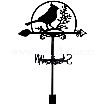 オランウータン鉄風向インジケーター  屋外の庭の風の測定ツールのための風見鶏  鳥  270x358mm AJEW-WH0265-005-1