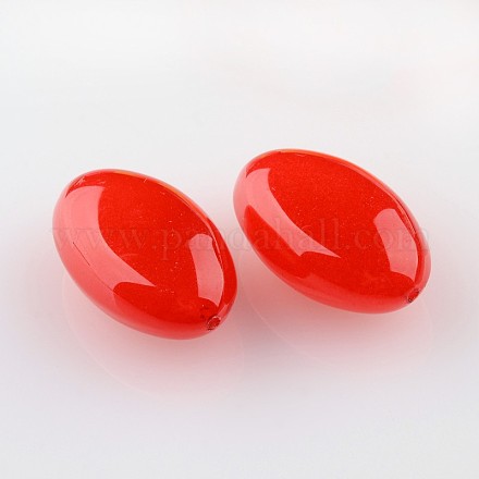 Imitation Jelly Oval Acrylic Beads JACR-J004-01-1