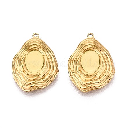 Оправы для подвесок из нержавеющей стали 304 в виде кабошонов STAS-T067-22G-1