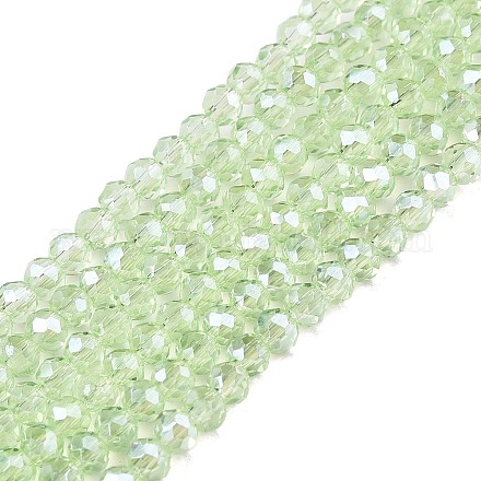 Стеклянные бусины с гальваническим покрытием  EGLA-A044-T1mm-A09-1