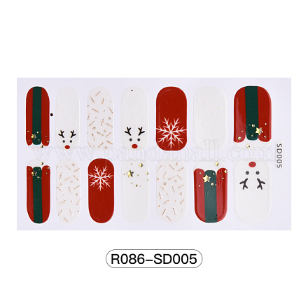 Adesivi per nail art con copertura completa a tema natalizio MRMJ-R086-SD005-1