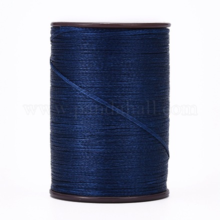 平らなワックス糸ストリング  マイクロマクラメコード  革縫い用  マリンブルー  0.8mm  約109.36ヤード（100m）/ロール X-YC-P003-A09-1