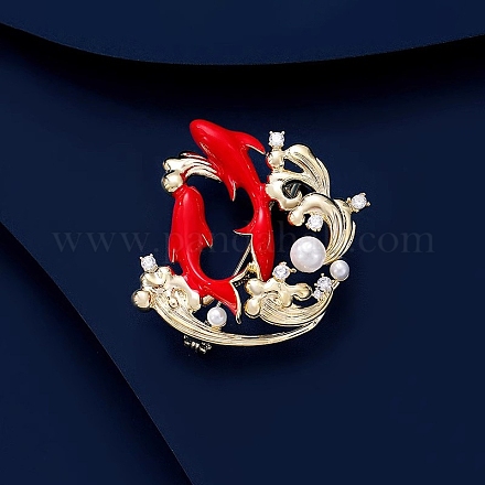 Рыбья эмалированная булавка PW-WG06DD7-01-1