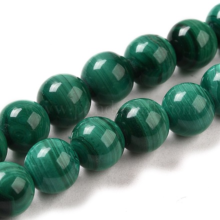 Chapelets de perles en malachite naturelle G-F571-27A1-7mm-1