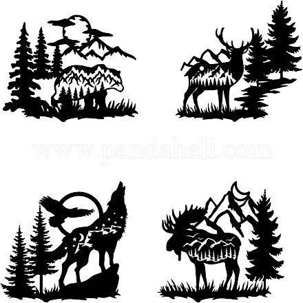 МДФ деревянные настенные художественные украшения HJEW-WH0049-030-1