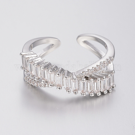 Brass Micro Pave Cubic Zirconia Finger Rings RJEW-H122-01P-17mm-1