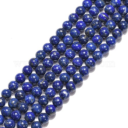Chapelets de perles en lapis-lazuli naturel G-G423-6mm-AB-1