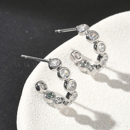 Серьги-гвоздики из циркония EJEW-G452-07P-1
