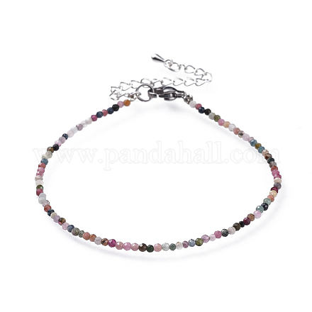 Bracelets en perles de tourmaline naturelle BJEW-JB04555-06-1