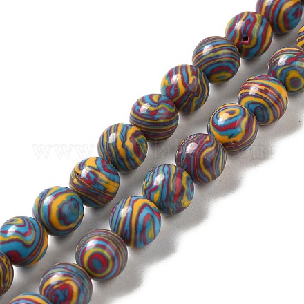 Synthetic Malachite Dyed Beads Strands G-P507-02A-06-1