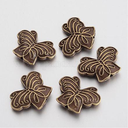 Tibetan Style Butterfly Alloy Beads TIBEB-8420-AB-FF-1