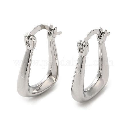Серьги-кольца из латуни с металлическим покрытием для женщин EJEW-D071-01P-1