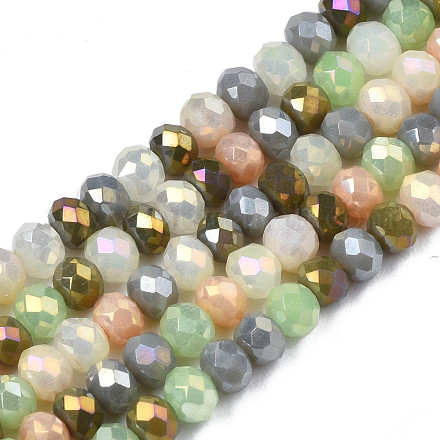Opache perle di vetro fili GLAA-T006-07-A03-1