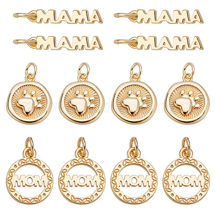 12шт 3 стиля латунные подвески KK-AR0004-72-1