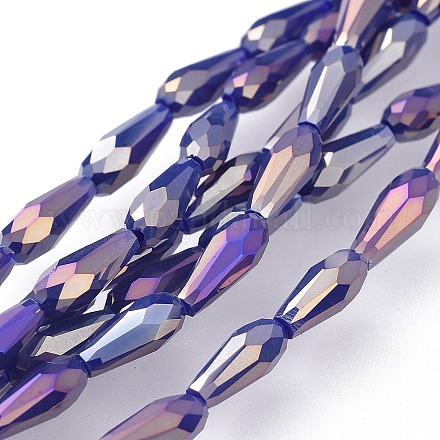 Perlas de vidrio opaco galvanizado hebras EGLA-L015-FR-B04-1
