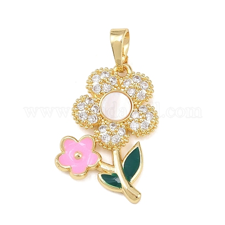 Латунные микро проложить кубического циркония подвески KK-H525-11G-1