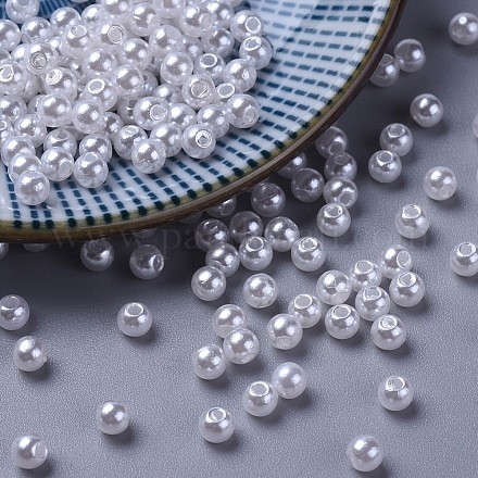 Perles acryliques en perles d'imitation X-PACR-4D-1-1