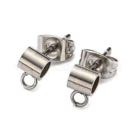 201 Stainless Steel Stud Earring Findings STAS-B045-16A-P-1