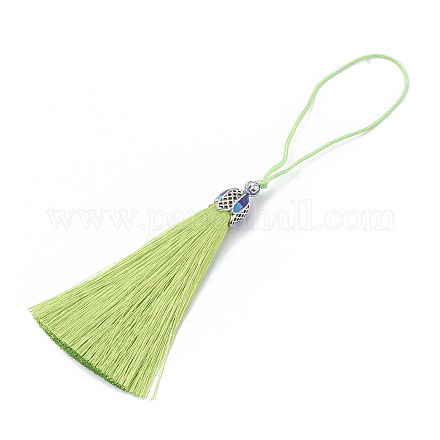 Groses décorations de pendentif pompon en nylon AJEW-N024-23-1