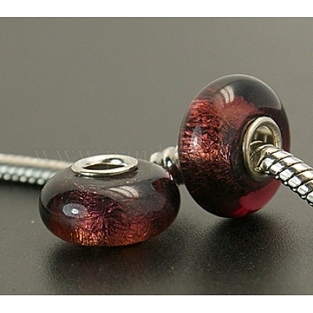 Handmade Lampwork European Beads Fit Charm Bracelets X-LPDL-B001-486-1