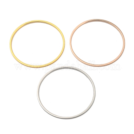 Kit di braccialetti semplici per lucidatura in acciaio inossidabile da 3 pz BJEW-G695-02B-1