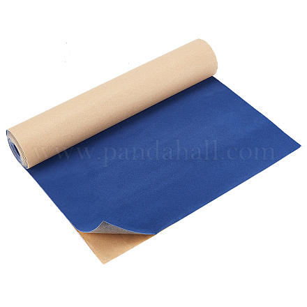 BENECREAT 15.7 x 118inch Marine Blue Self Adhesive Velvet Flocking Sheet Velvet Fabric Roll Drawer Liner for Jewelry Box Decoration 0.6mm Thickness OCOR-BC0005-72B-1
