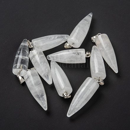Colgantes de cristal de cuarzo naturales G-D040-01P-B15-1