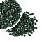 Picasso Glass Seed Beads, Bicone, Faceted, Dark Green, 4~4.5x3.5~4mm, Hole: 1~1.2mm, about 675pcs/50g