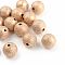 Spray Painted Acrylic Beads, Matte Style, Round, Navajo White, 6mm, Hole: 1.5mm