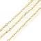 Rack Plating Brass Cable Chains, Cadmium Free & Nickel Free & Lead Free, with Spool, Unwelded, Real 18K Gold Plated, 2.5x2x0.4mm, about 32.81 Feet(10m)/Roll