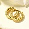 304 Stainless Steel Hoop Earrings for Women, Ion Plating(IP), Ring, Real 14K Gold Plated, 13x2.5mm