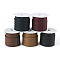 25M 5 Colors Flat Imitation Leather Cord, with 5Pcs Plastic Spools, Mixed Color, Cord: 2.5x1mm, 5m/color, Spools: 35x42mm