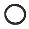 Iron Split Rings, Black, 25x2.5mm, Inner Diameter: 20mm