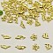 Ocean Theme Alloy Cabochons, Nail Art Decoration Accessories, Mixed Shapes, Golden, 5~10x8~15mm, about 80~85pcs/set